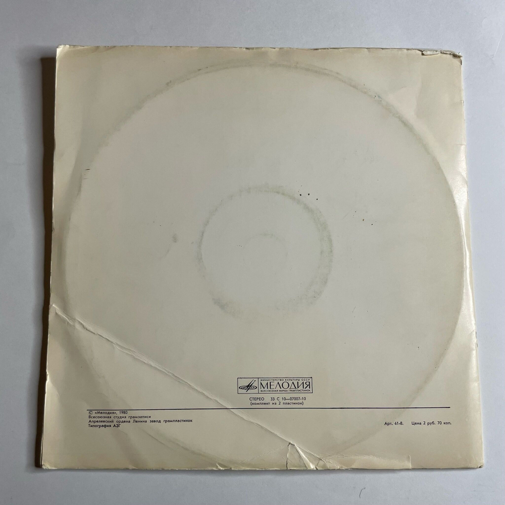 Винтажная виниловая пластинка LP D. Shostakovich Д. Шостакович The Nose Нос Опера (СССР 1976)