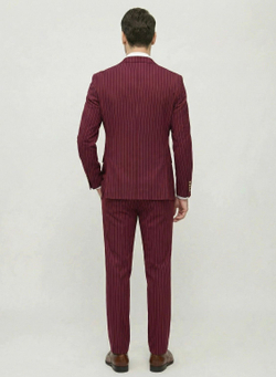 Мужской костюм двубортный (красный) А75