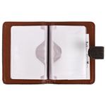 Визитница/кредитница однорядная GALANT "Contract", на 24 карты, под кожу крокодила, застежка, коричневая, 235397