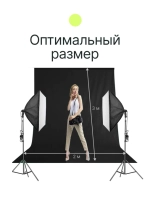 Фон полиэстеровый Raylab RL-BP01 2х3м черный
