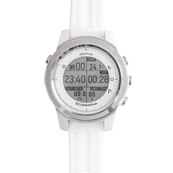 Компьютер для подводной охоты и фридайвинга Scorpena Alpha белый