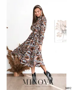 Платье 3133-коричневый Minova