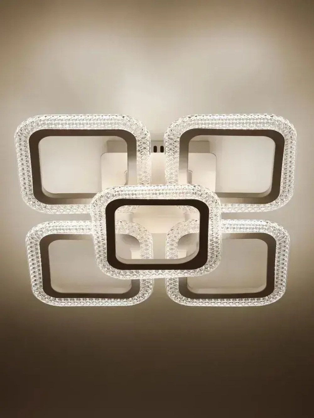 Люстра потолочная светодиодная с пультом ДУ Rivoli Nikki 6112-105 белая 80 Вт LED 2800К - 6200К, светильник на кухню, в детскую, в спальню