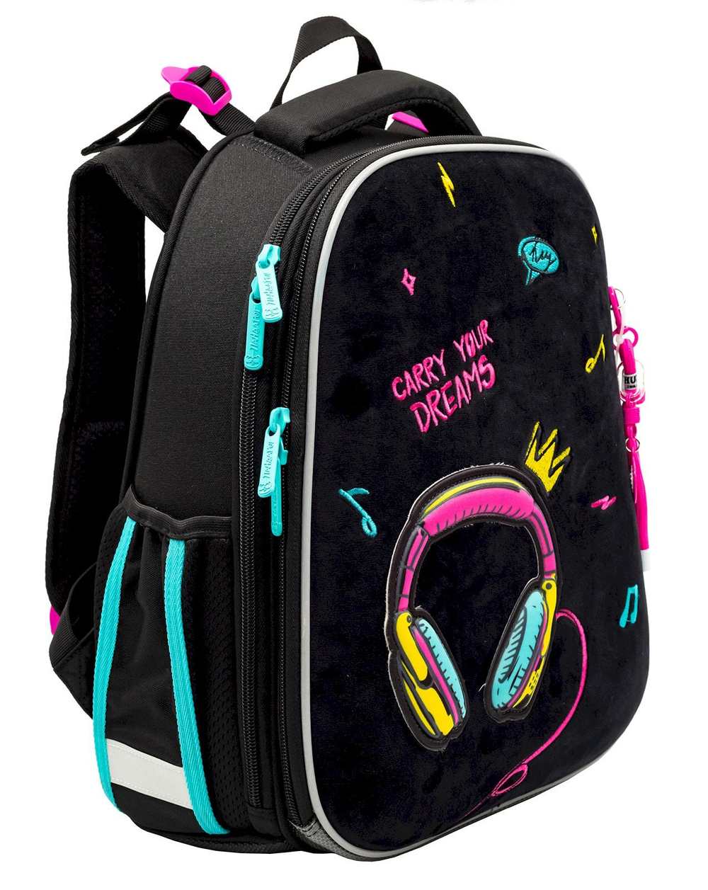 Ранец школьный ПандаРог Music Lover, 380х290х160 мм, 2 отделения, 2 кармана, анатомическая спинка