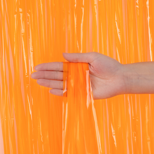 Занавес Дождик Сочный цвет, Оранжевый, 100*200 см, 1 шт.