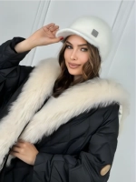 Шапка кепи зимняя с козырьком