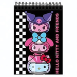 Блокнот А6 60л. "Hello Kitty and friends" на гребне, целлюлозный картон (Центрум)