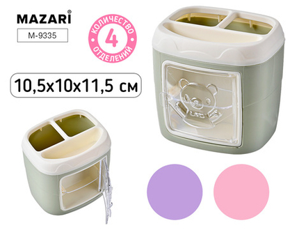 Подставка наст. "Мишка" 10,5*10*11,5см , пластик