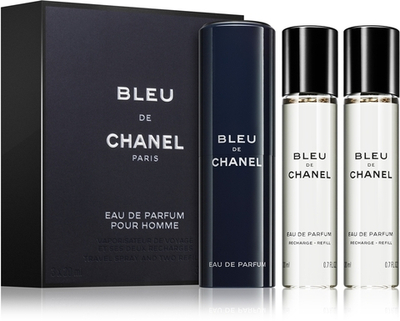 Chanel Bleu de Chanel travel Eau de Parfum (1х пополнение + 2х пополнение) для мужчин