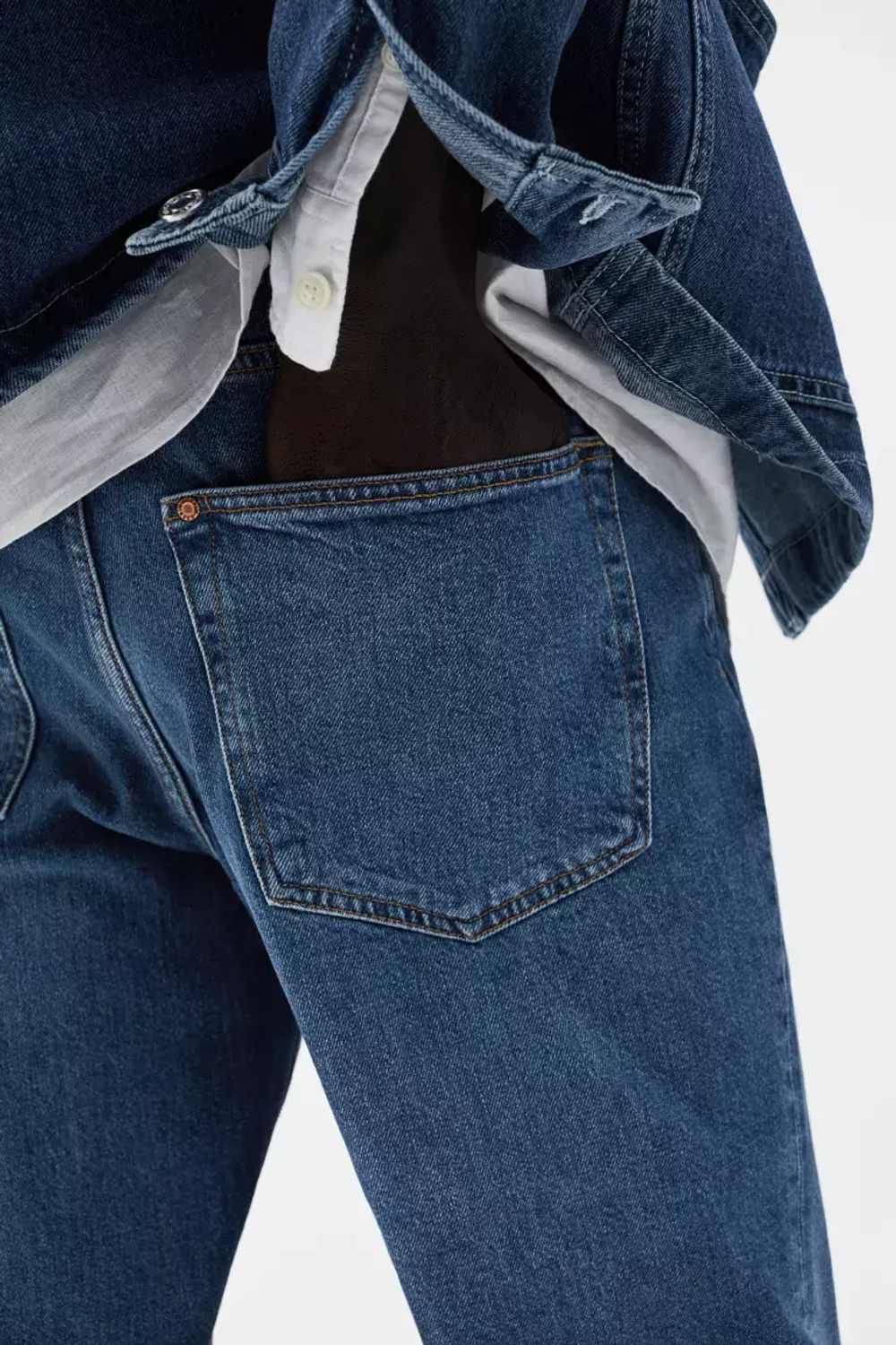 H&M ДЖИНСЫ, ТЕМНЫЙ СИНИЙ