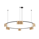 DK4067-BK+SG Подвесной светильник ORBIT, IP20, 15xGU10 LED, до 15 Вт, черный + сатинированное золото, алюминий