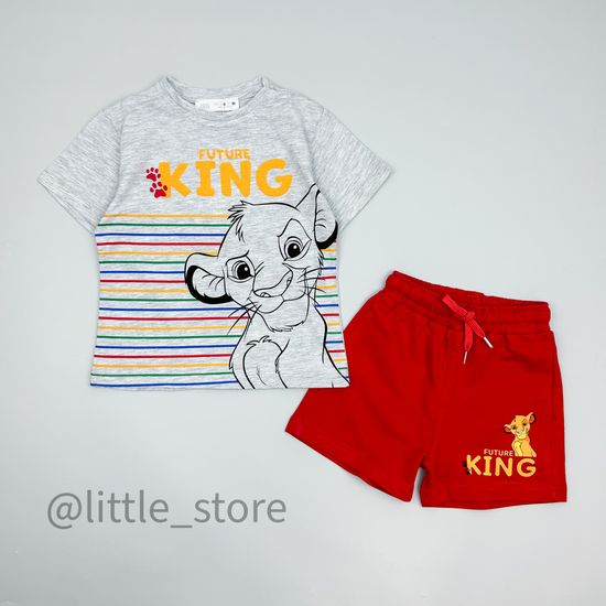 Комплект "Король лев" серый/красный