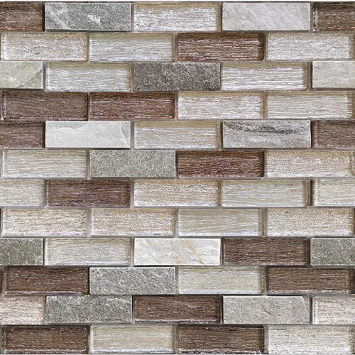 Мозаика из стекла камня металла Onega 23x73x8 (H8224) Naturelle золото коричневый