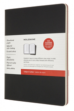 Блокнот Moleskine CAHIER SUBJECT (CH4STNB02) 19х25см обложка картон 192стр. в линейку, черный/красный