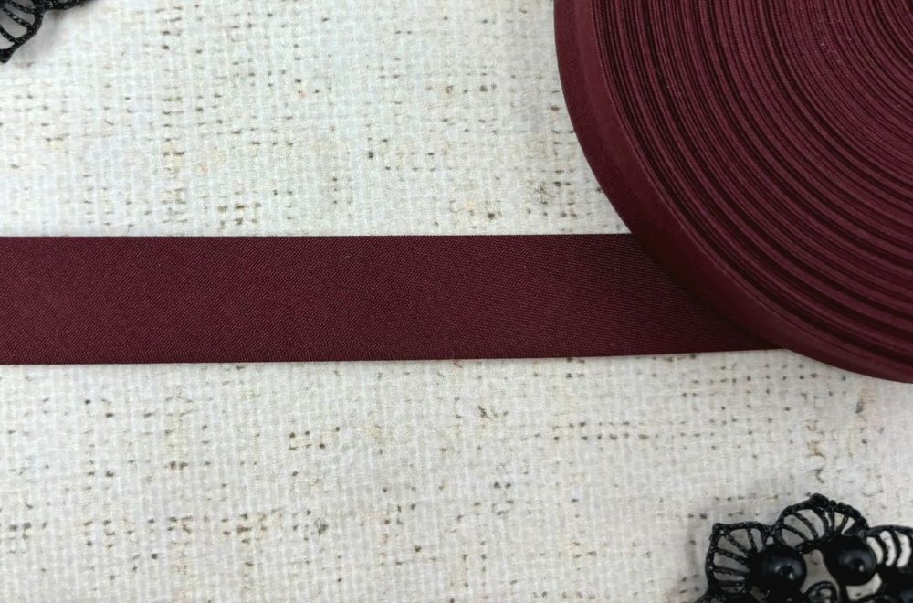 Косая бейка, ш. 2 см, бордовый