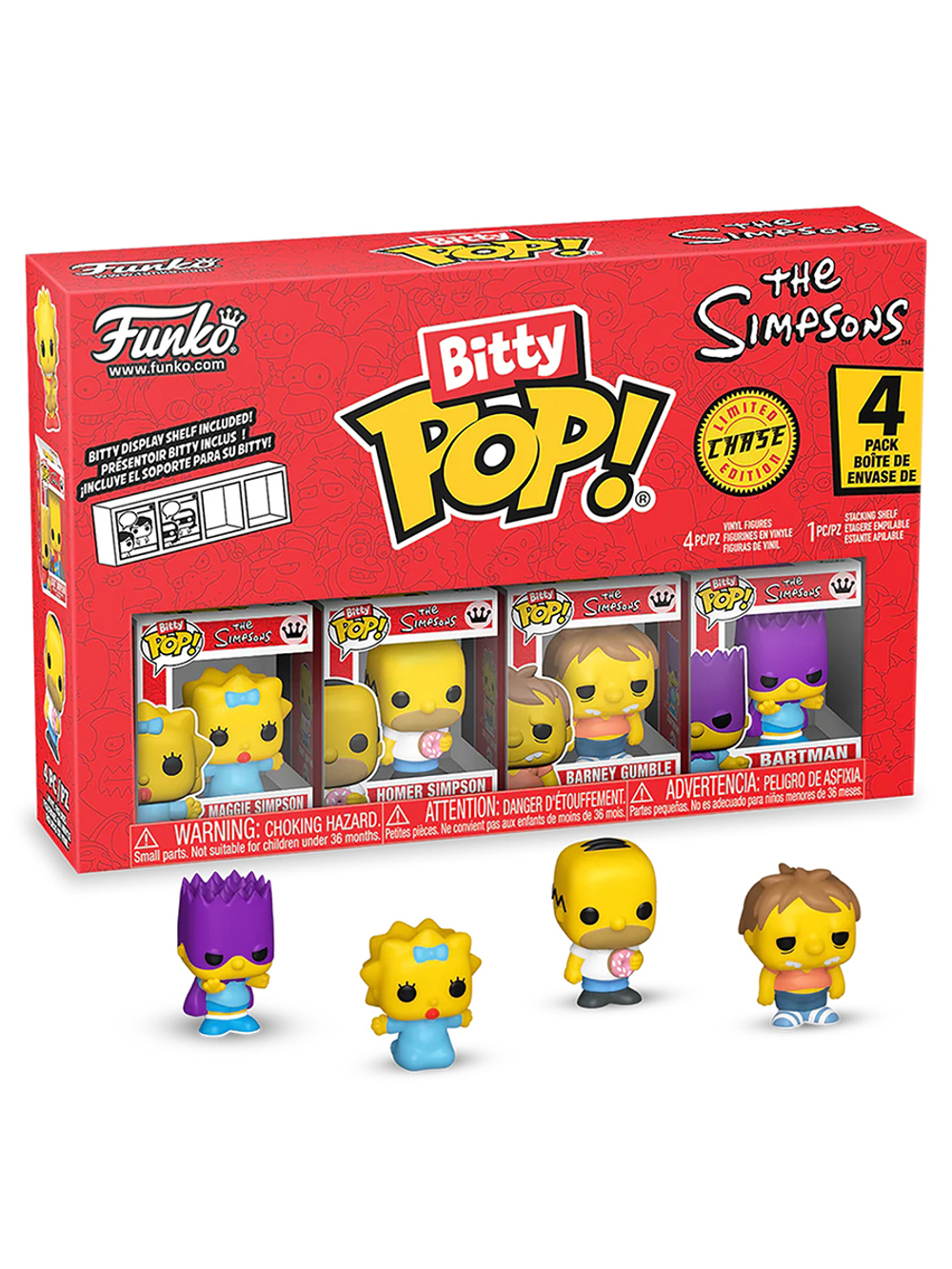 Фигурка Funko Bitty POP! Simpsons Maggie+Homer+Barney+Сhase (1 of 4) 4PK 85709
