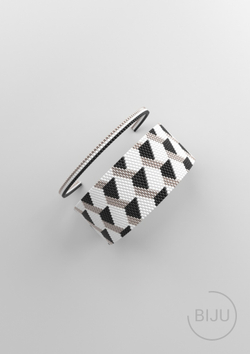 Схема PEYOTE, Схема браслета мозаичное плетение, узор из Miyuki Delica 11/0, файл PDF, №204