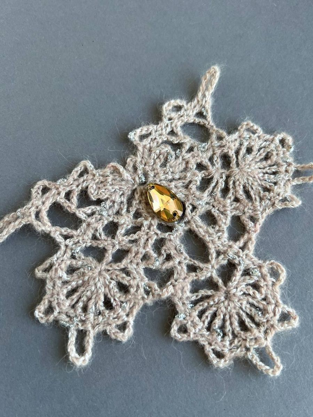 Стразы Капля пришивной для рукоделия 11х18мм 4 шт