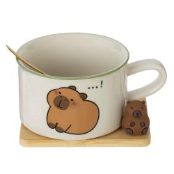 GAEM Кружка с ложкой на подставке, 280 мл, L12,5 W10 H7 см