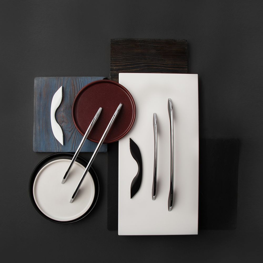 Ручка-скоба, 160 (192) мм, черный/хром