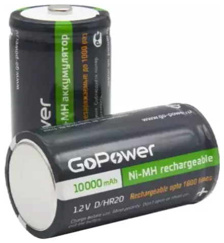 Аккумуляторная батарея GoPower R20 D 10000mAh   1/6/48