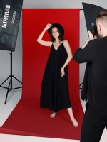 Фон бумажный Raylab 001 Dark Red Красный 1.35х6 м