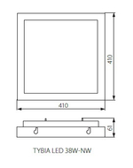 Накладной светодиодный светильник KANLUX TYBIA LED 38W 4000К NW