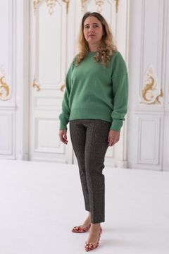 Джемпер Л.Т., 100% шерсть ягнёнка, цвет эвкалипт.