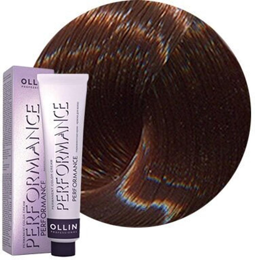 OLLIN PERFORMANCE 6/7 темно-русый коричневый 60мл Перманентная крем-краска для волос