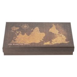 GAEM Набор подарочный: ручка перьевая, 5 наконечников, чернильница, воск, печать, держатель, L26 W15 H4 с