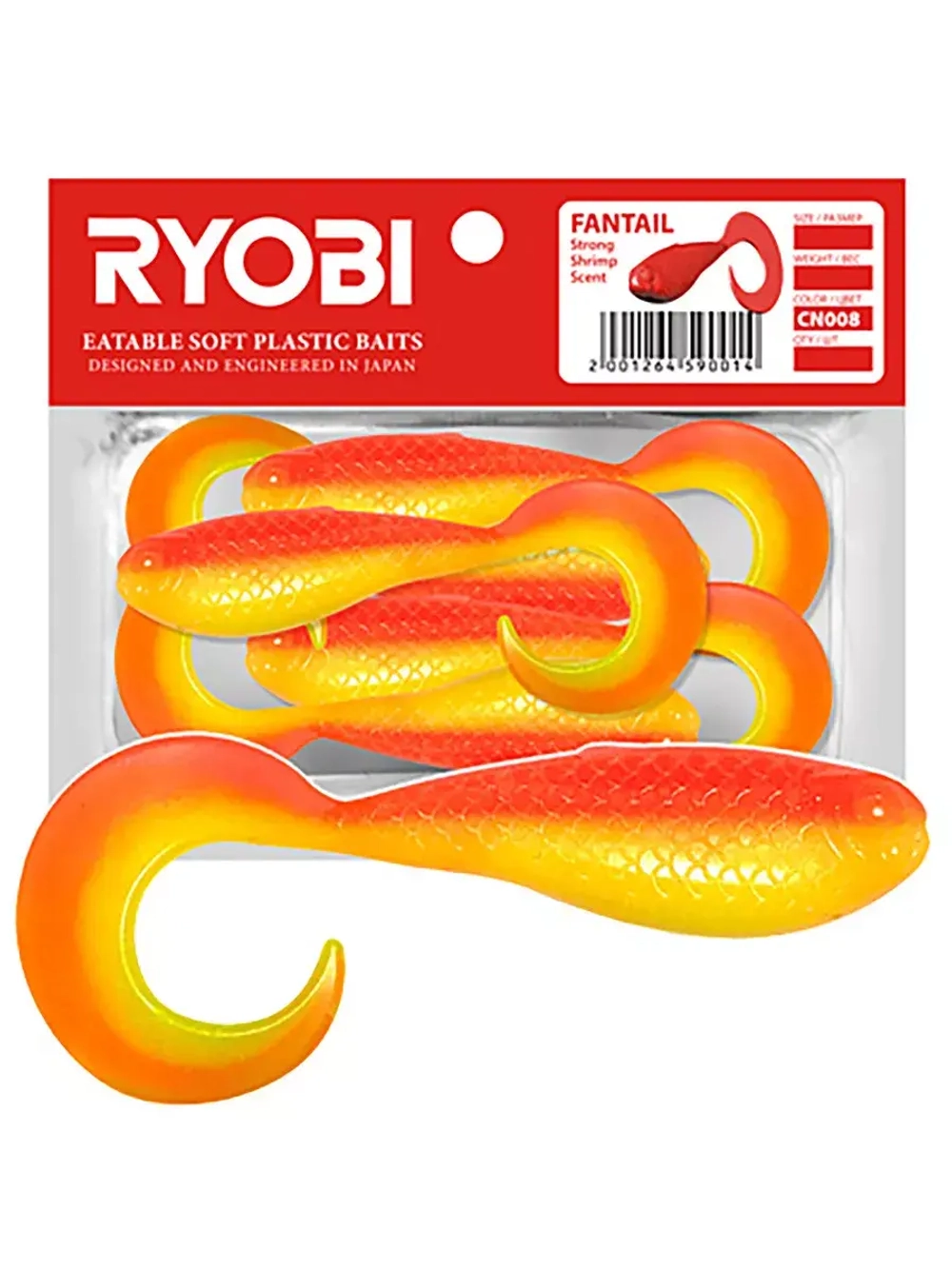 Мягкая силиконовая приманка риппер-твистер Ryobi FANTAIL