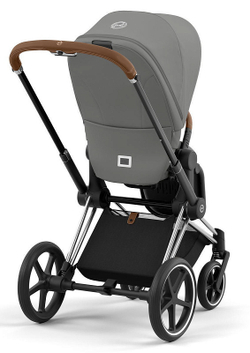 Коляска 3 в 1 Cybex Priam IV Chrome Brown complete и автокресло Cloud T i-Size Peach Pink Plus Mirage Grey