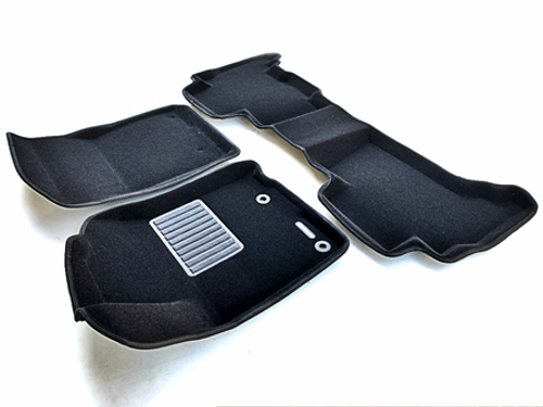 Коврики салона для TOYOTA LС Prado 150 (2014-) (с крепежом) Euromat 3D Business черные. Арт. EMC3D-005120