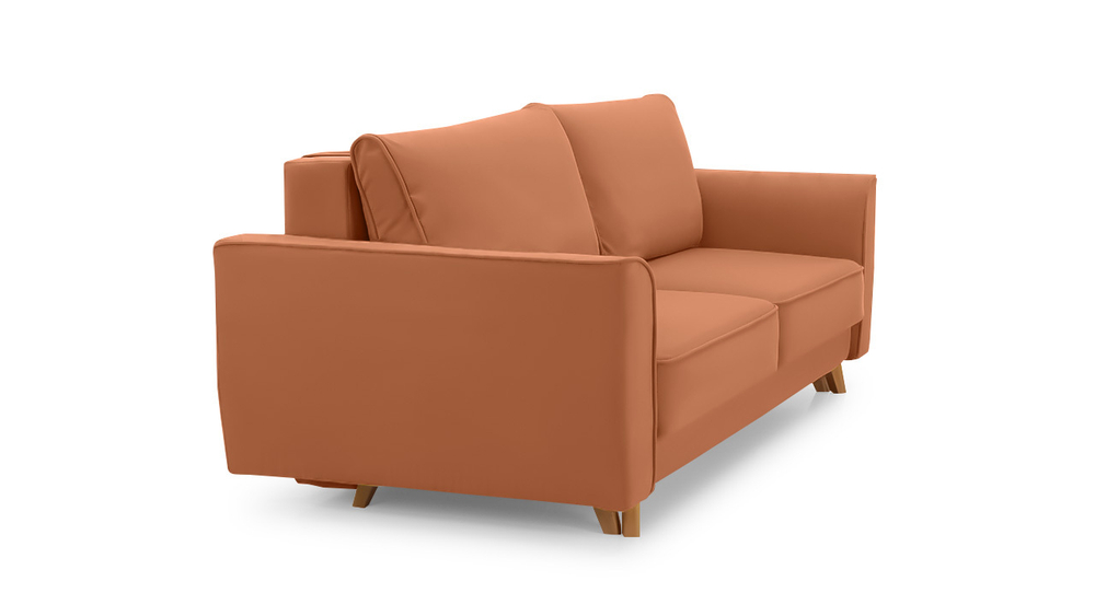 Диван Майами Лайт Vivaldi 31 240*103*90 см, Оранжевый  Еврокнижка Фиеста