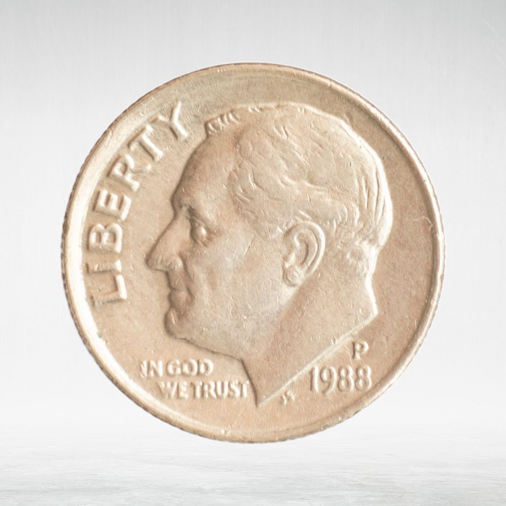 USA, 1 Dime, 1988 - Roosevelt Dime (P), AU