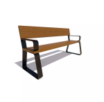 Скамейка «Кемерово» сосна 1,8м, тик