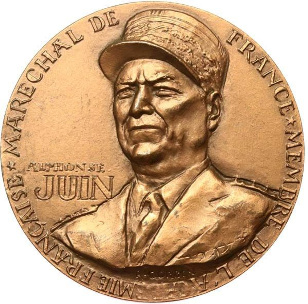France, Fifth Republic, Marshal Alphonse Juin Bronze Medal, 1975