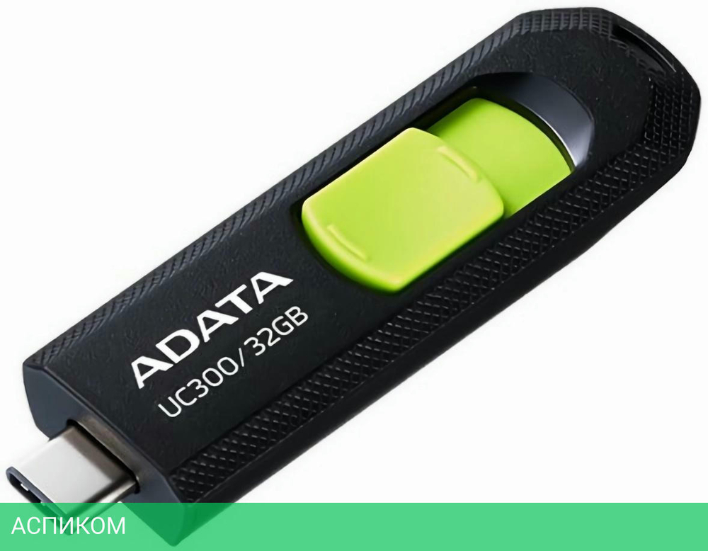 USB Flash-накопитель A-Data ACHO-UC300-32G-RBK/GN 32Gb черный/зеленый