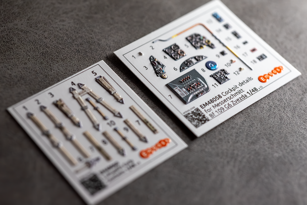 Messerschmitt Bf 109 G-6 Cockpit details for Zvezda 1/48 (3D decal)
