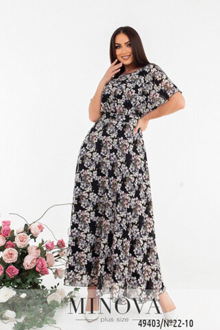 Платье 22-10-черный Minova Фото 2