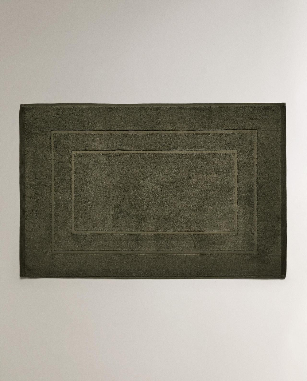 Zara Home - Нескользящий коврик для ванной из хлопка, зеленый, 55x80 см