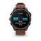 Умные часы GARMIN FENIX 8 PRO 47mm Amoled Sapphire Lens Titanium With Chestnut Leather Band Plus Pabble gray silicone