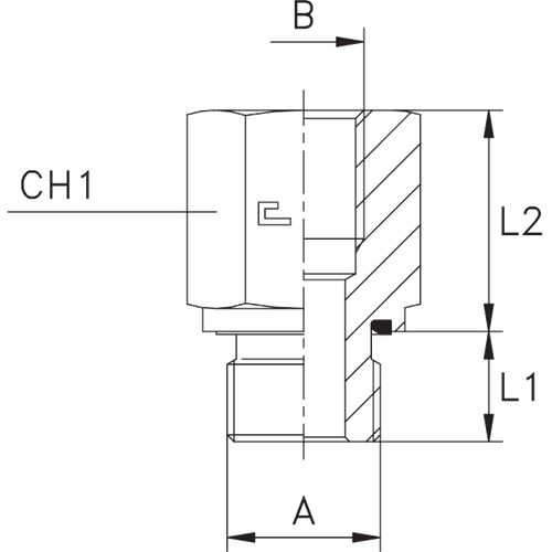 Соединение PFE BSP 1" BSP 1.1/2"