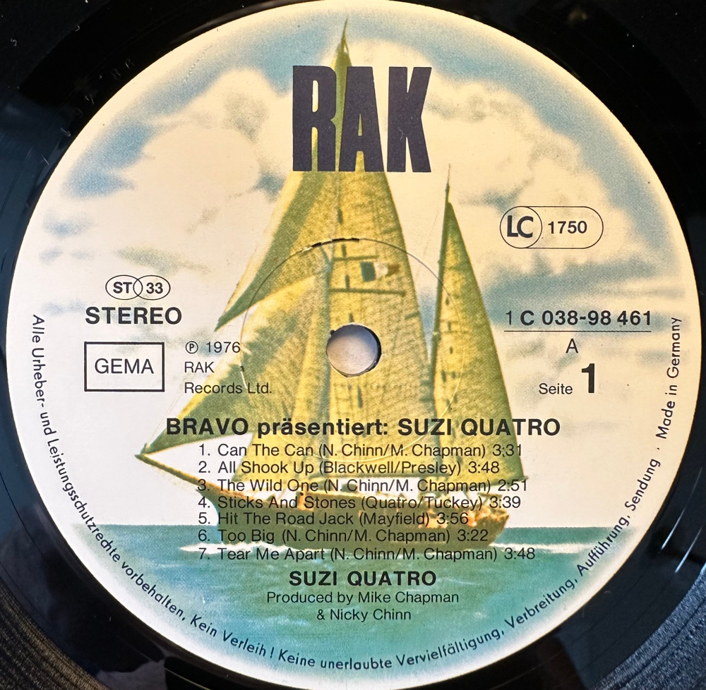 Suzi Quatro - Bravo Prasentiert Suzi Quatro (Германия 1976г.)