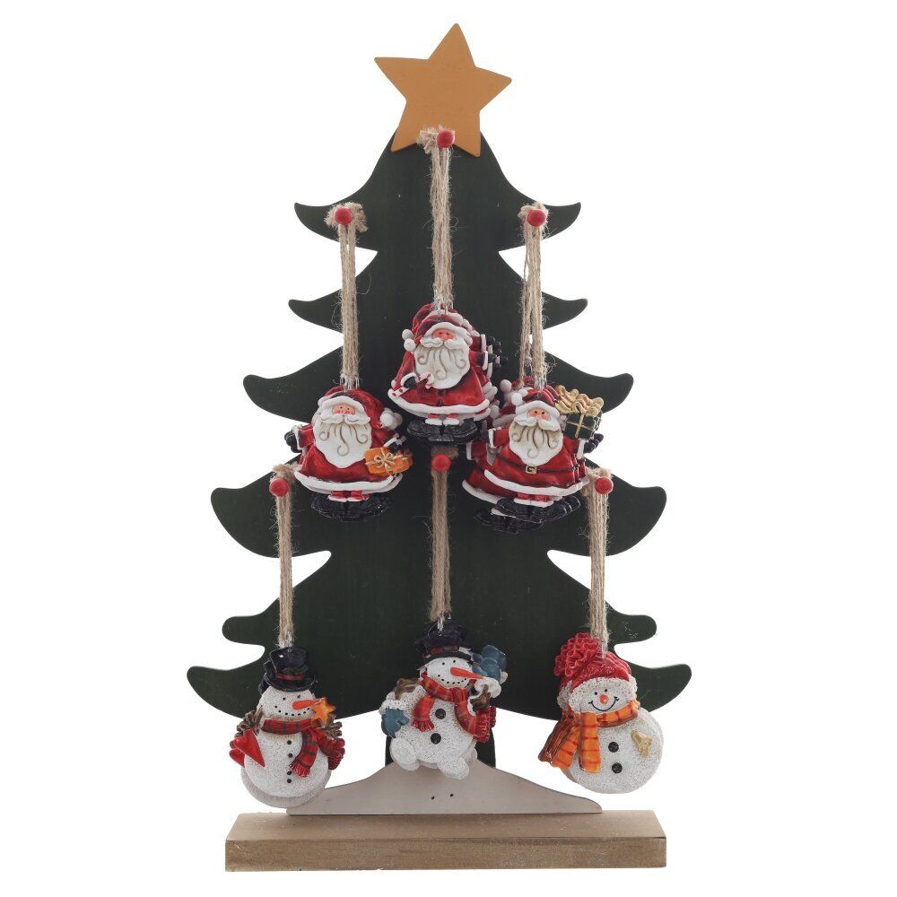 GAEM Набор из 72 шт Украшение новогоднее ассорти на подставке "Ёлка, L30,5 W11 H49 см