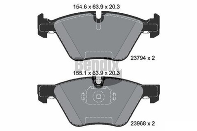 BENDIX Braking - BPD1204-BEN - Brake Pad Set, disc brake