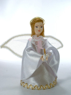 Кукла фарфоровая для декора и интерьера Ангел. Сувенир ручной работы.