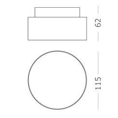 ST166.542.17 Светильник потолочный Белый LED 1*12+5W 4000K 1 190Lm Ra>90 120 ° IP20 D115xH62 85-265V Накладные светильники