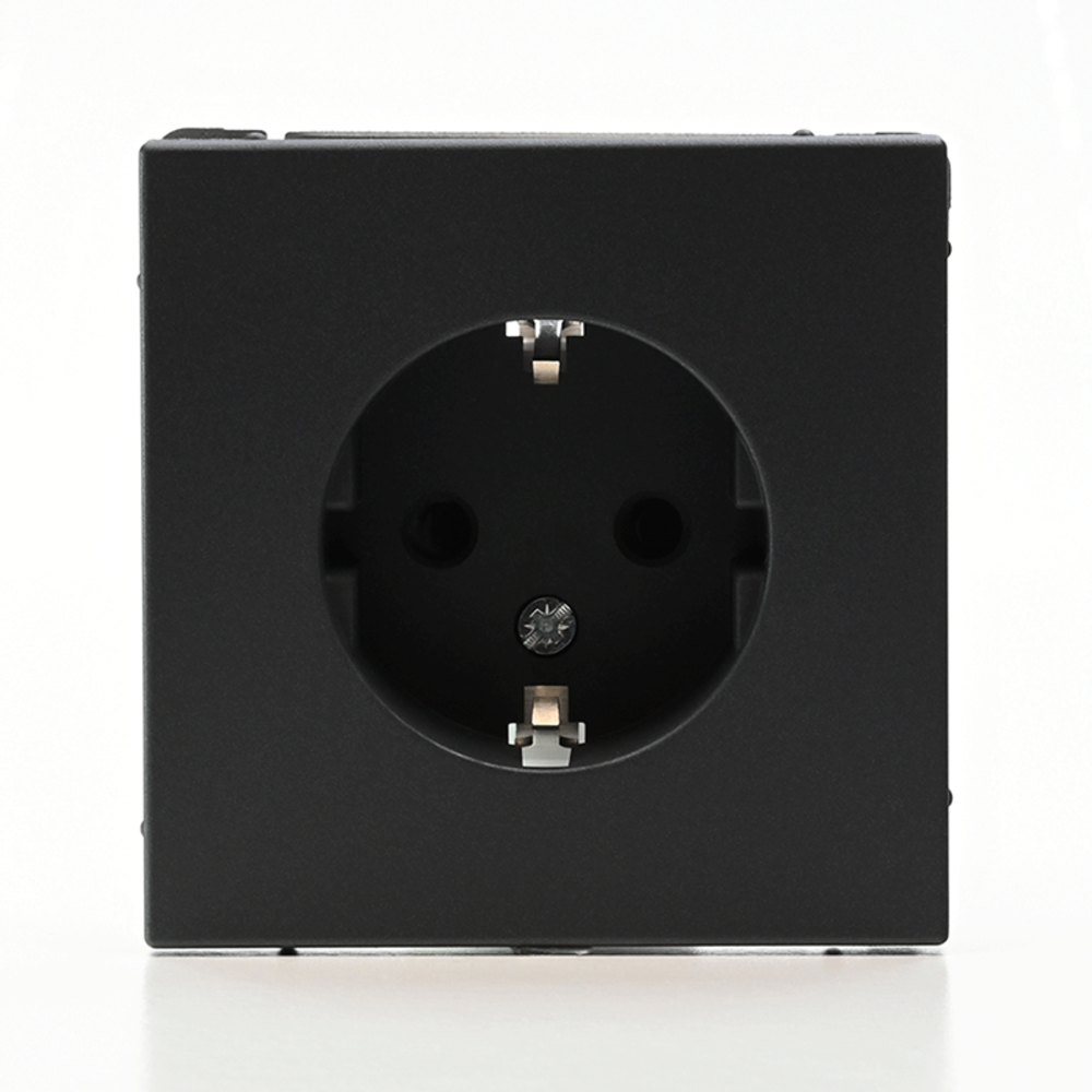 Розетка ArtGallery 16А с заземл. защ. шторки механизм базальт SE GAL001445