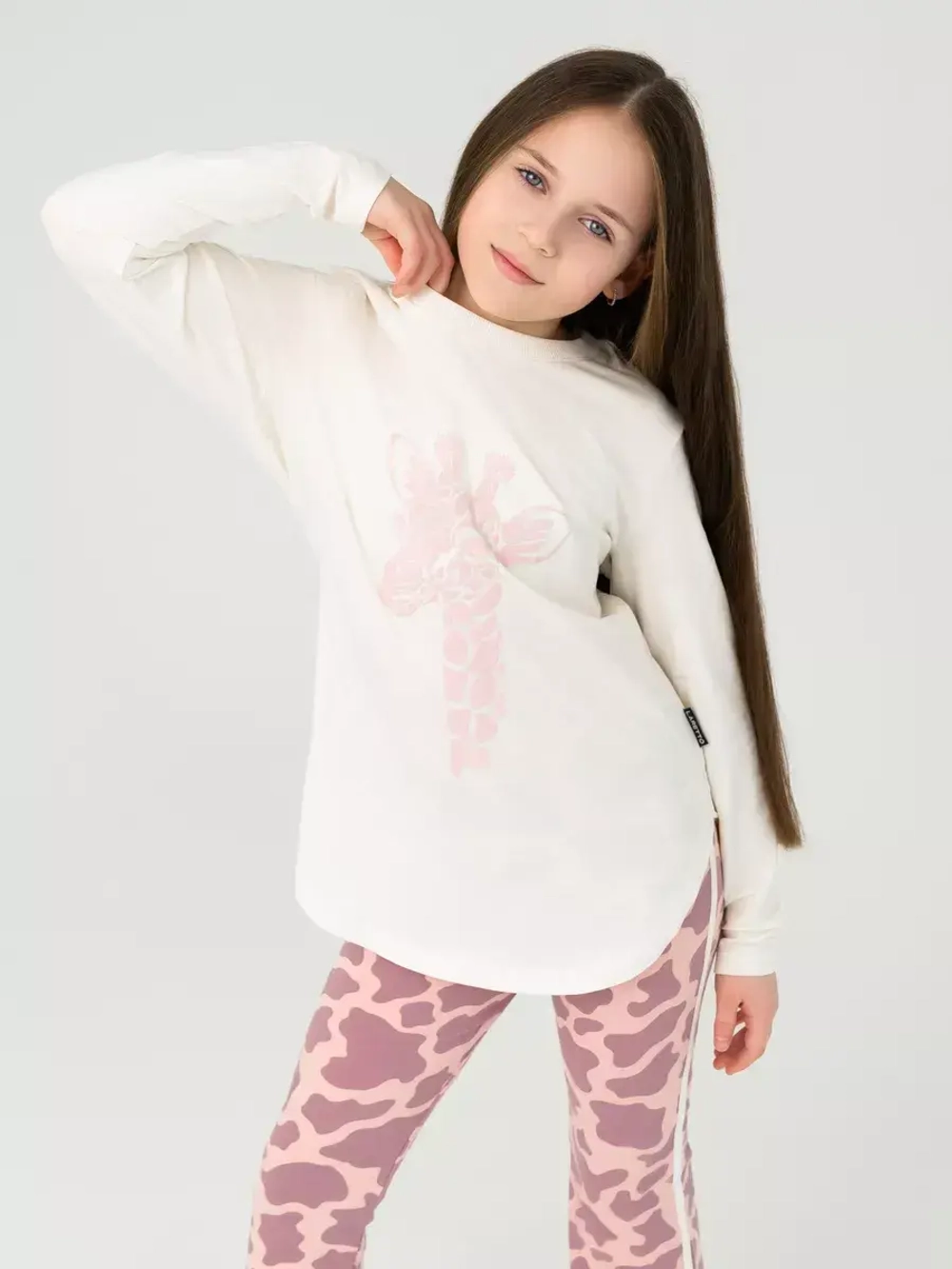 Костюм для девочки лонгслив и брюки клеш